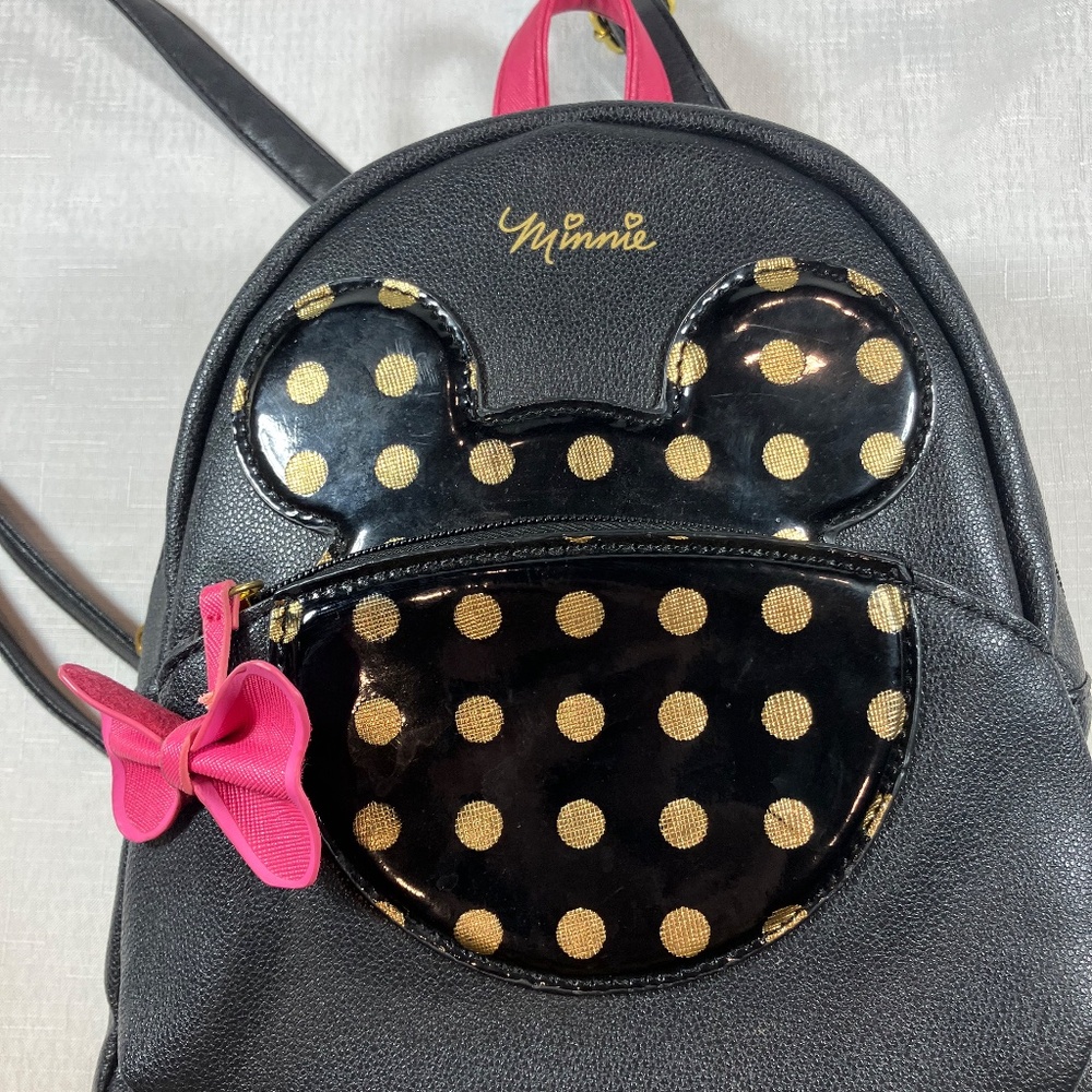 Disney X Dani Minnie Mouse Mini Backpack, Faux Leather W/ Faux Patent Leather - Picture 8 of 15